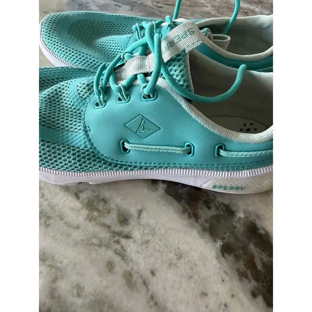 Sperry Float Boat Shoes Aqua Mesh Lace Up Water Shoes Women’s Size 8 STS85683